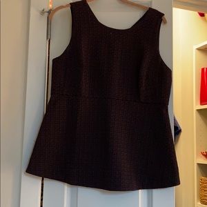 Ann Taylor sleeveless peplum top